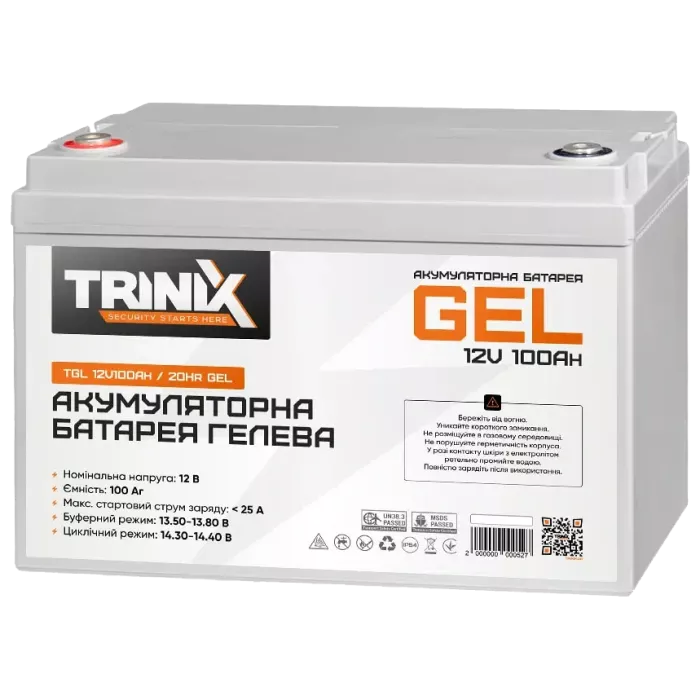 Trinix TGL12V100Ah/20Hr Акумулятор 12В 100А/год гелевий
