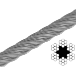 3 мм 6х7+1FC цб 100м Трос