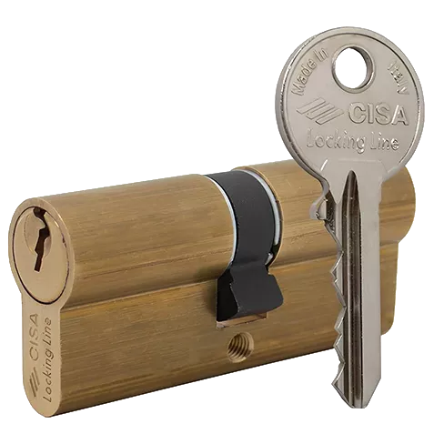 CISA LL 08010 90 (45*45) Циліндр латунь матова