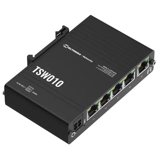 Teltonika TSW010 з монтажем на DIN-рейку Комутатор 5 портів некерований
