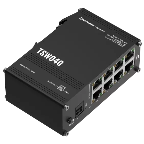 Teltonika TSW040 PoE+ Комутатор 8 портів некерований
