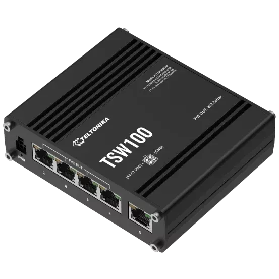 Teltonika TSW100 POE+ Комутатор 5 портів некерований