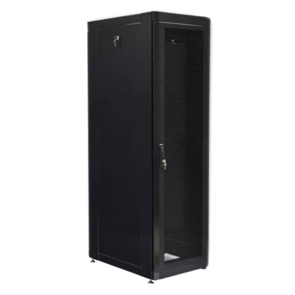 UA-MGSE4268MPB Шафа 19" 42U, 610х865 мм (Ш*Г), посилена, перфоровані двері (66%), чорна