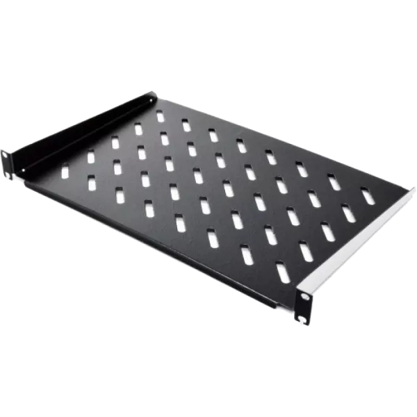 CMS 19" 1U 300мм Полиця консольна чорна