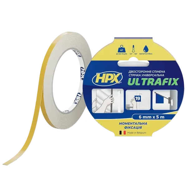 HPX DSU0605 ULTRAFIX 6мм х 5м Стрічка двохстороння