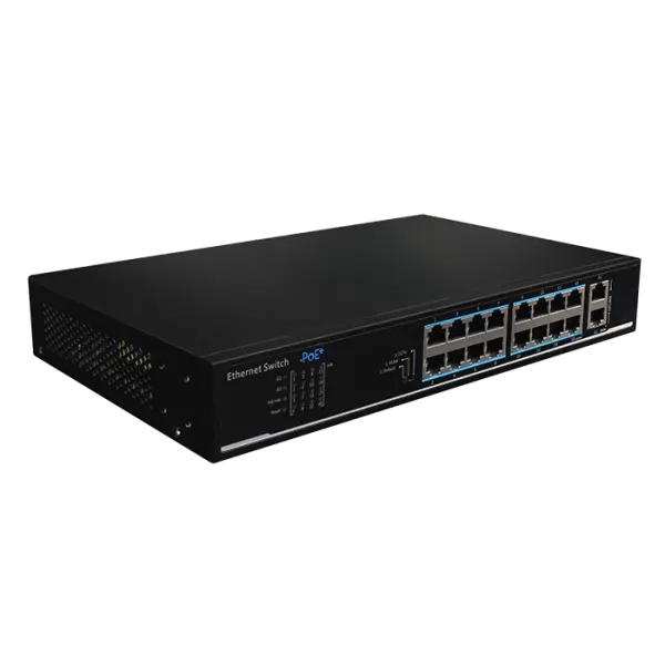 UTP1218-PSB150 16-портовий 100M PoE+ 2 порта 1000M RJ45