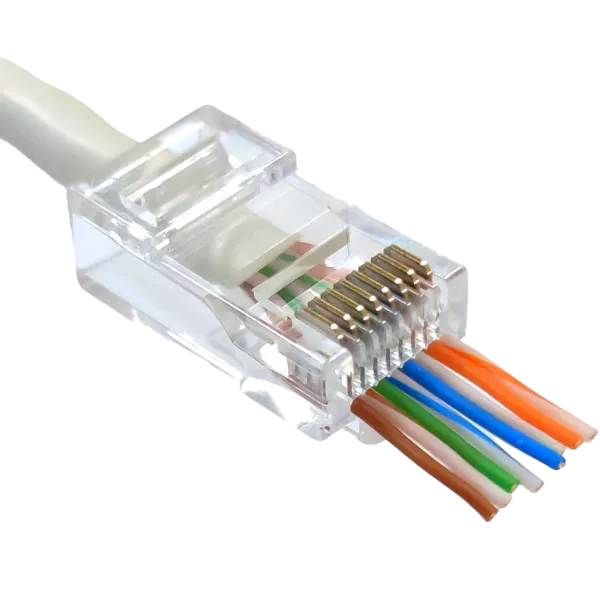 Kingda UTP RJ45 кат. 6 (100шт.) Конектор з наскрізними отворами