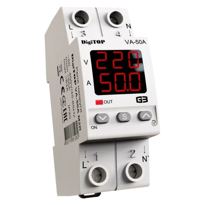 DigiTop VА-50A M2R Реле напряжения