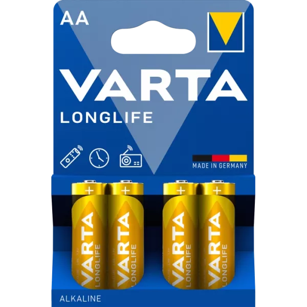 AA VARTA LONGLIFE BLI 4 ALKALINE Батарейка