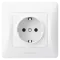 VIDEX BINERA (VF-BNSK1G-W) (20/120) Розетка біла 1 пост з заземленням