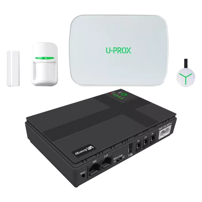 U-Prox MPX G White + Mini UPS у подарунок Комплект охорони