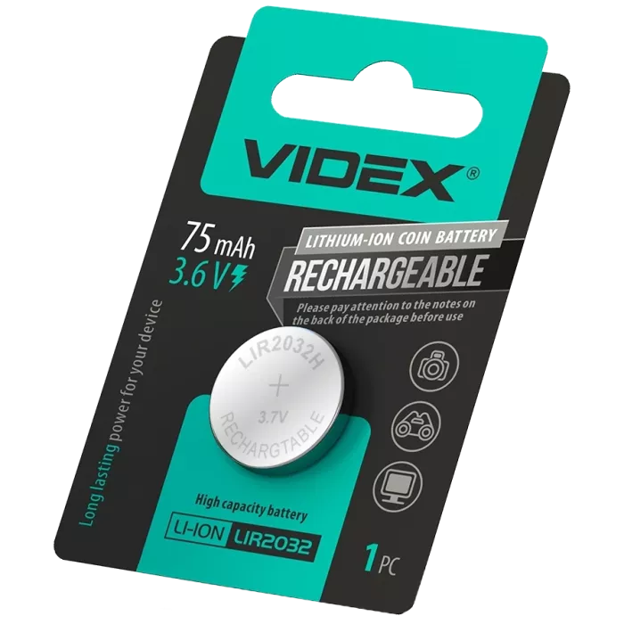 Videx LIR2032 BLISTER CARD Аккумулятор литиевый