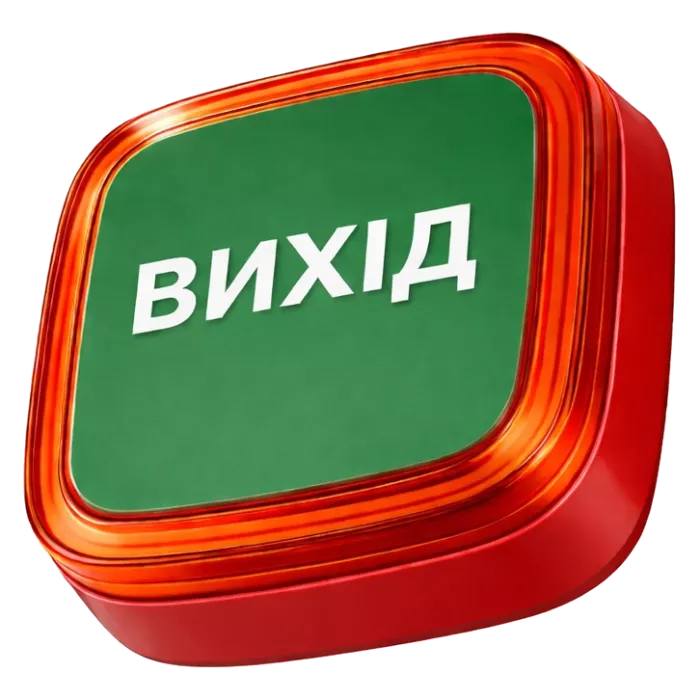 Ajax EN54 FireProtect (VAD) red пожежний світловий "ВИХІД" Cповіщувач