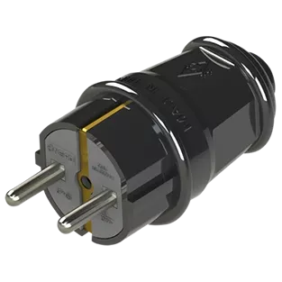 NA-UEA 1010 євро з з/к 16А чорна Вилка