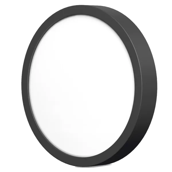 VIDEX 18W 5000K Black LED світильник круглий накладний