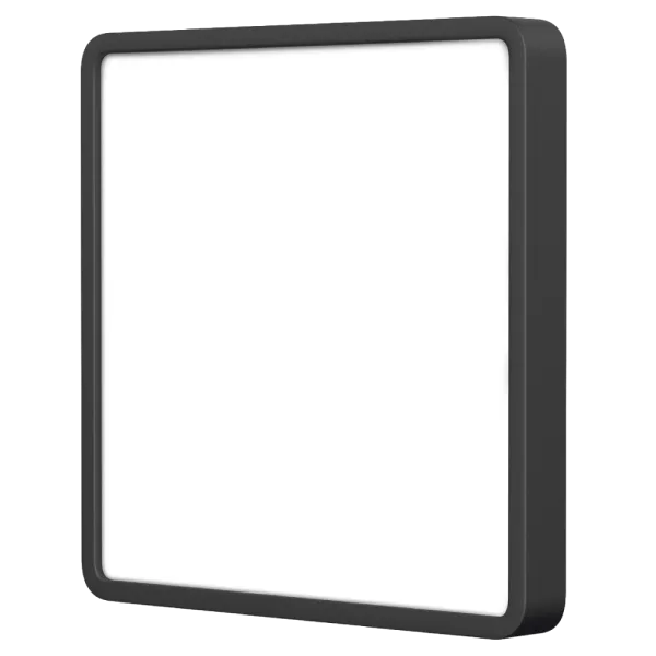 VIDEX 24W 5000K 220V LED світильник накладний квадрат Black