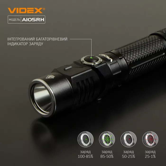 VIDEX VLF-A105RH 1200Lm 5000K Налобный светодиодный фонарик