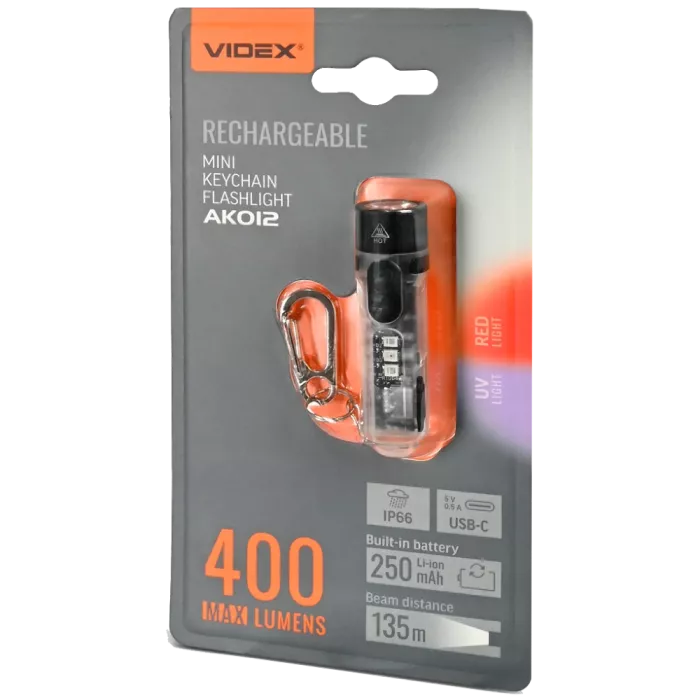 VIDEX VLF-AK012 400Lm 5000K Портативний багатофункціональний ліхтарик