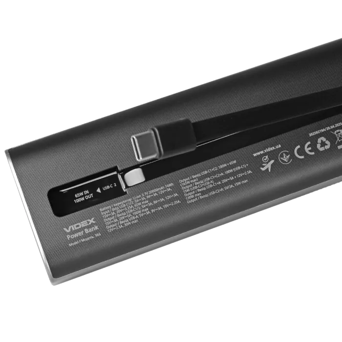 VIDEX VPB-366 PD100Вт 20000мА•ч Повербанк