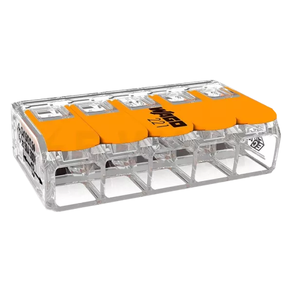 Wago COMPACT 221-615 5-дротова 0,5-6мм2 Клема
