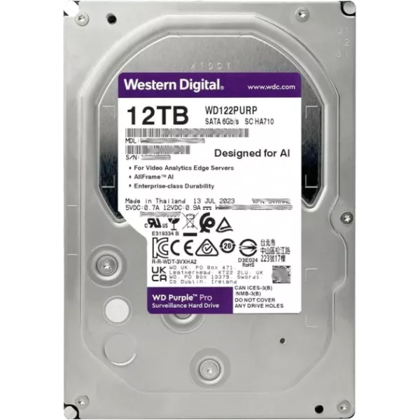 Western Digital WD122PURP 12Тб Жорсткий диск внутрішній