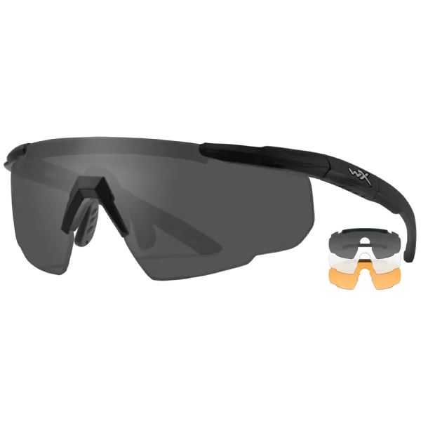 Wiley X SABER ADVANCED Сірі/Прозорі/Помаранчеві лінзи Захисні балістичні окуляри
