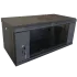 Hypernet WMNC-35-6U-FLAT-BLACK Шафа коммутаційна настінна 6U 600x350 розбірна чорна