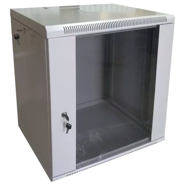 Hypernet WMNC66-12U-FLAT-AC Шафа комутаційна настінна 12U 600x600 розбірна сіра