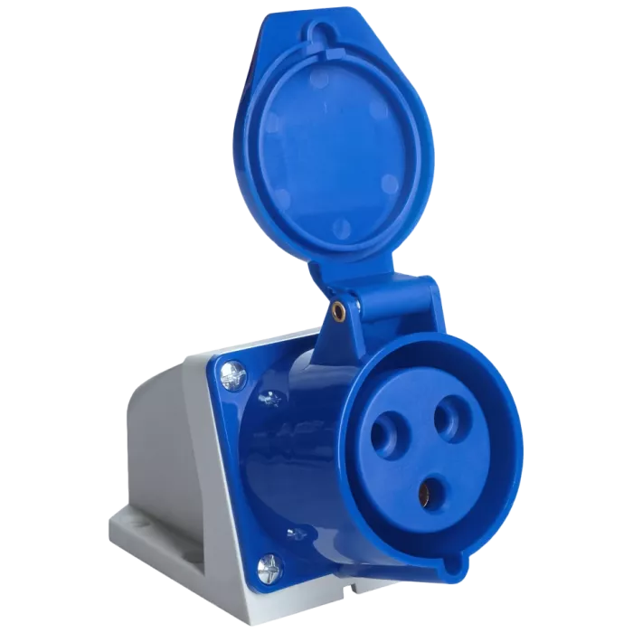 UEA 123 32А 220В 2Р+Е IP44 Розетка стаціонарна зовнішня