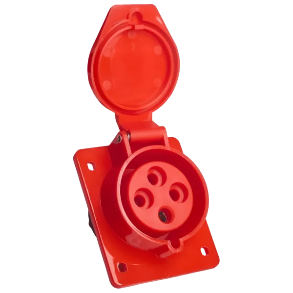 UEA 414 16А 380В 3Р+Е IP44 Розетка стаціонарна внутрішня вбудована