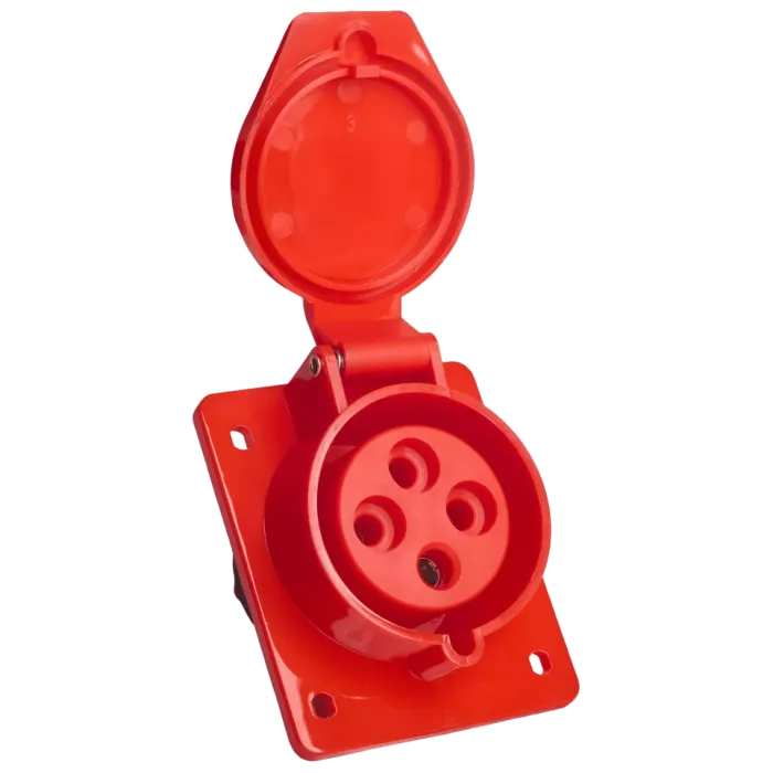 UEA 414 16А 380В 3Р+Е IP44 Розетка стаціонарна внутрішня вбудована