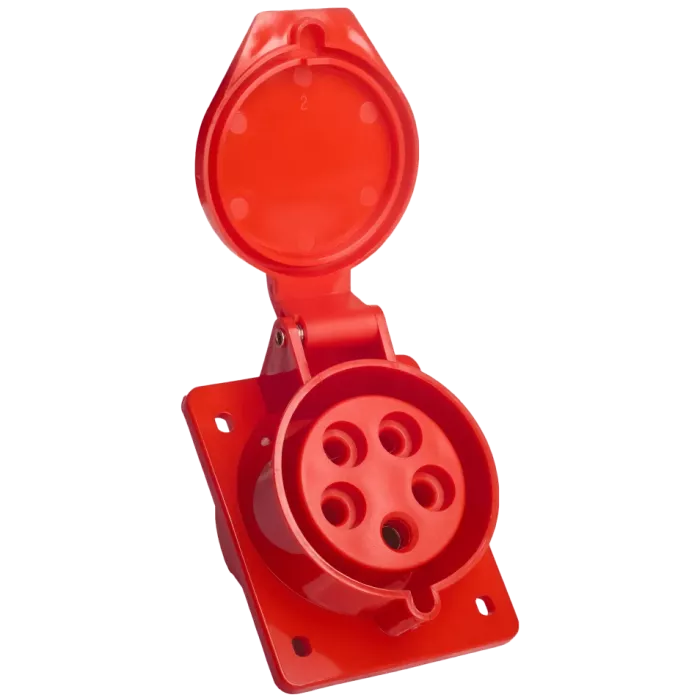 UEA 415 16А 380В 3Р+N+Е IP44 Розетка стаціонарна внутрішня вбудована